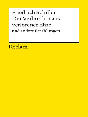 cover image of Der Verbrecher aus verlorener Ehre und andere Erzählungen